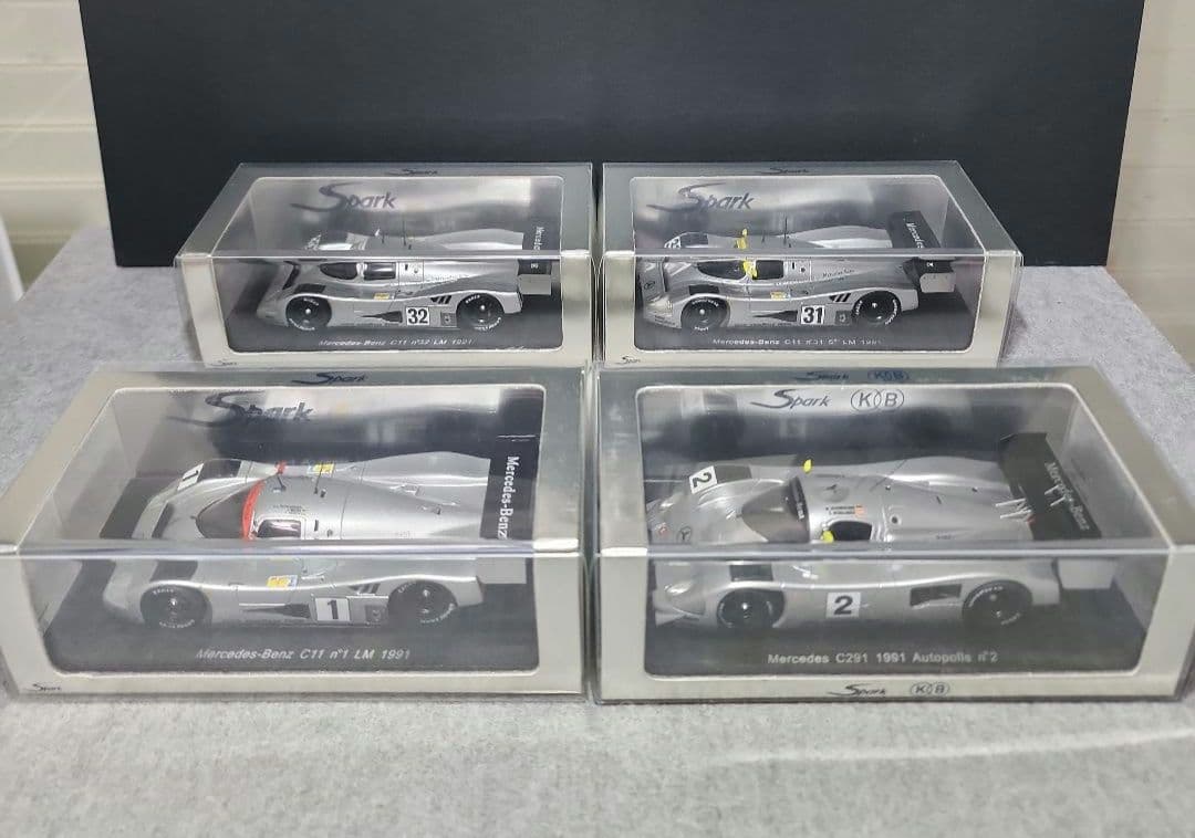 スパークモデル 1/43スケール メルセデスベンツC11、C291 ４台セット