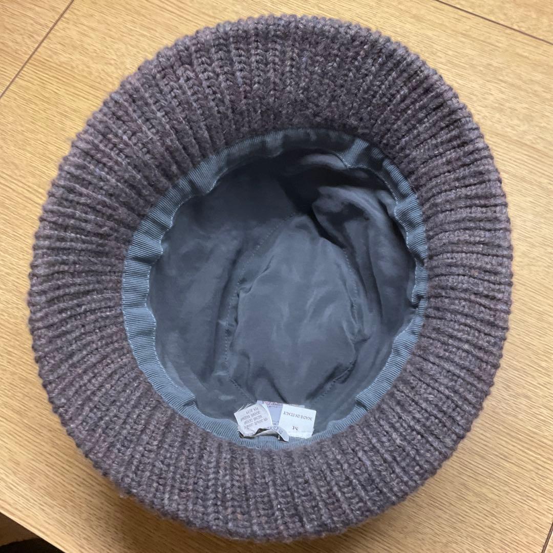 fです！　ブルネロクチネリカシミヤ100%ニットハットユニセックスMサイズ