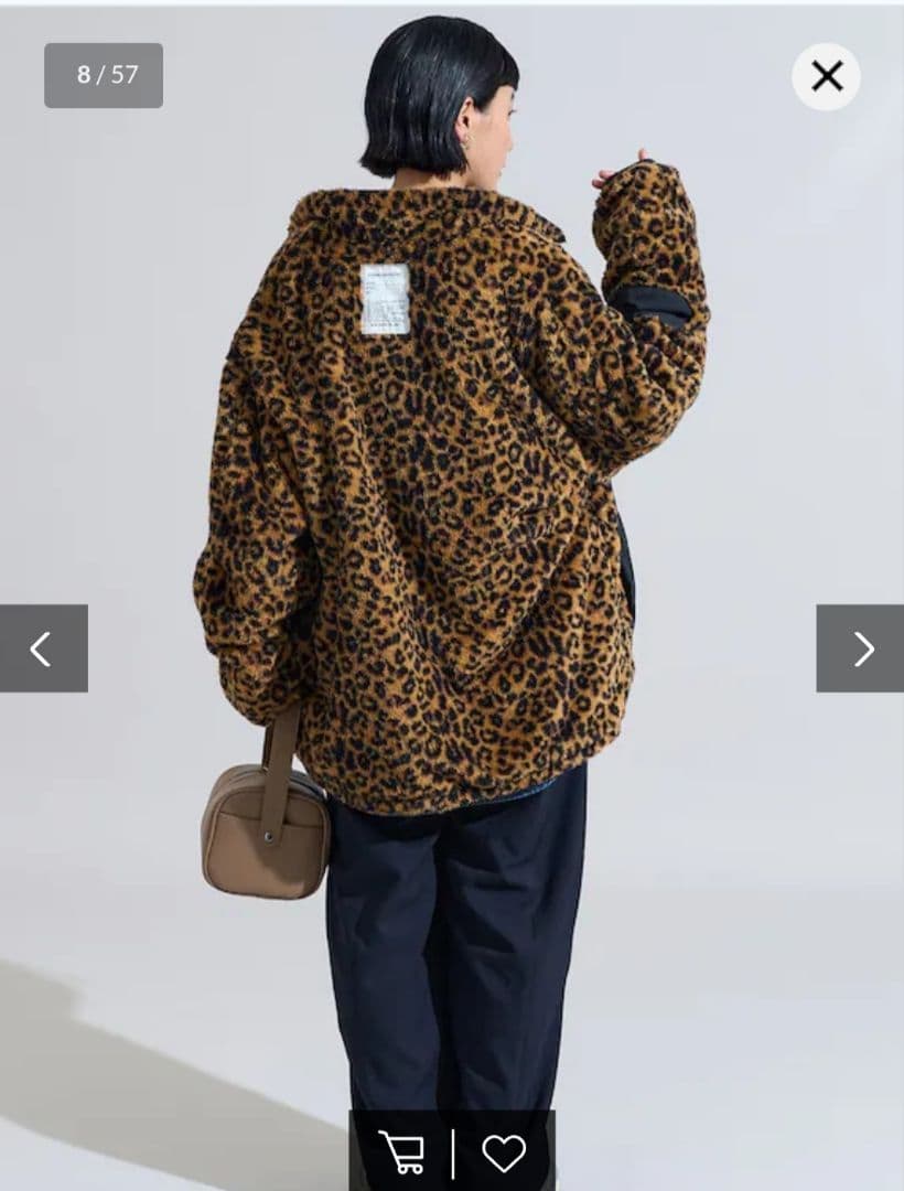 新品 FREAK'S STORE リバーシブル ヒョウ柄 ボアジャケット