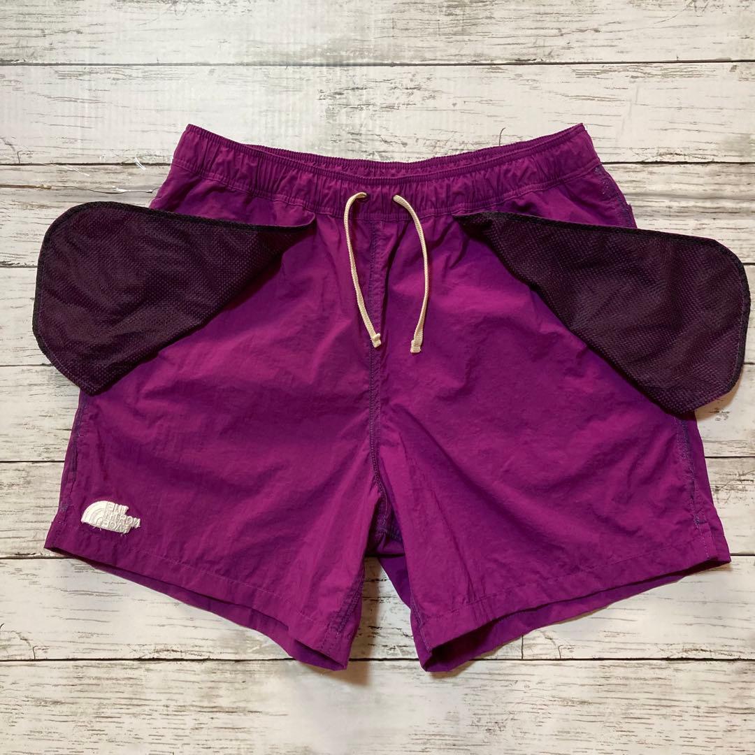 ザノースフェイス メンズ L バーサタイルショーツ パープル 水陸両用 短パン