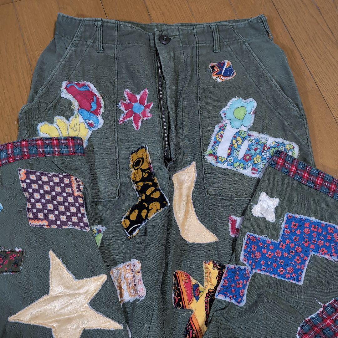 ミリタリーリメイク　　パッチワークパンツ