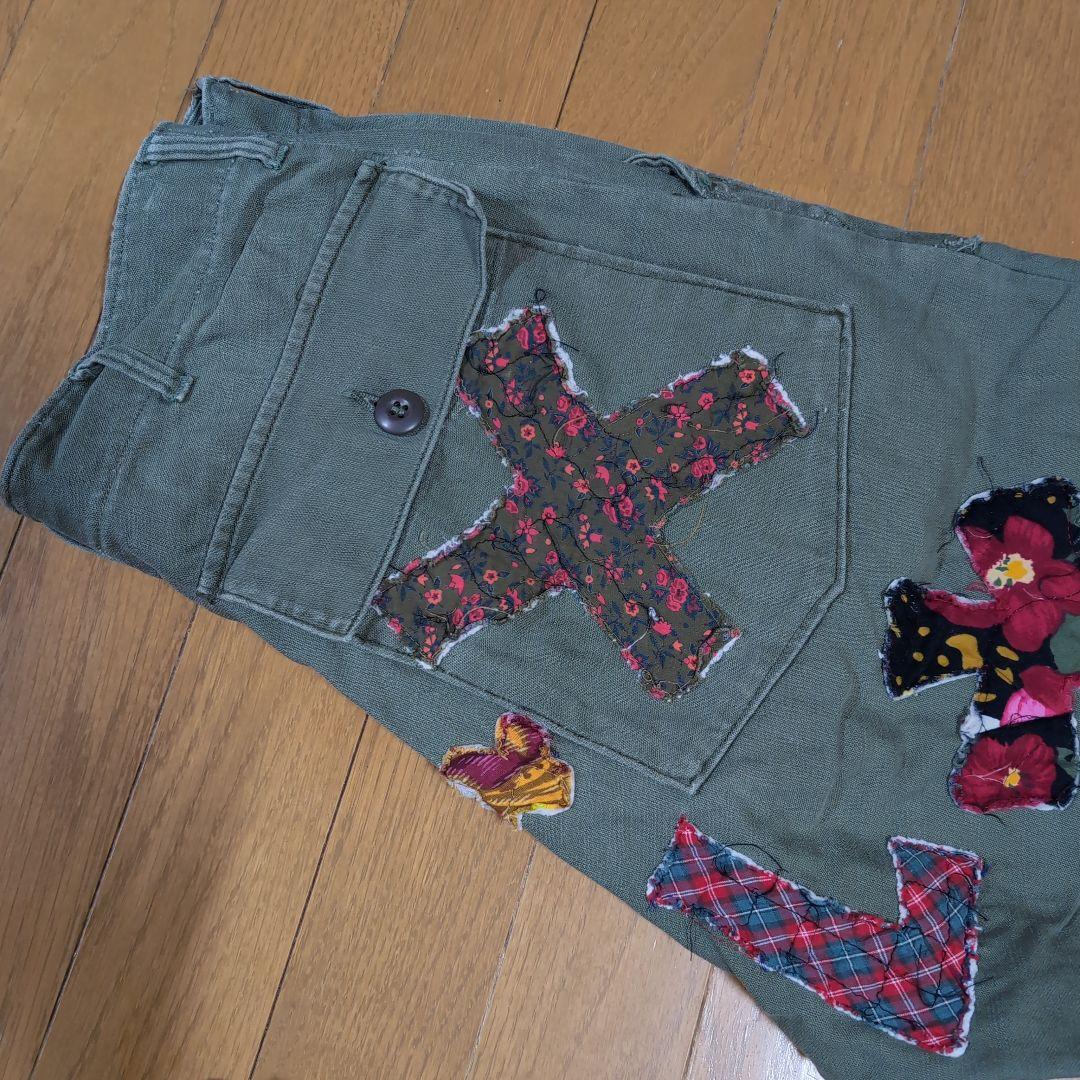 ミリタリーリメイク　　パッチワークパンツ