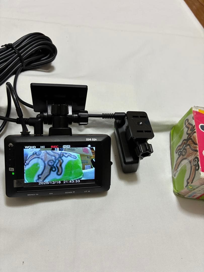 コムテック ZDR 026ドライブレコーダー前後カメラ　(129)