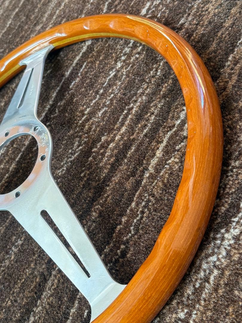 ナルディ　当時物　36パイ　32400 ウッド3スポークステアリング