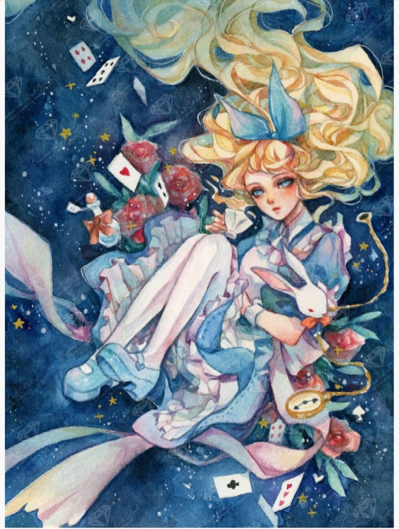 ダイヤモンドアートクラブ Down the Rabbit Hole ウサギ