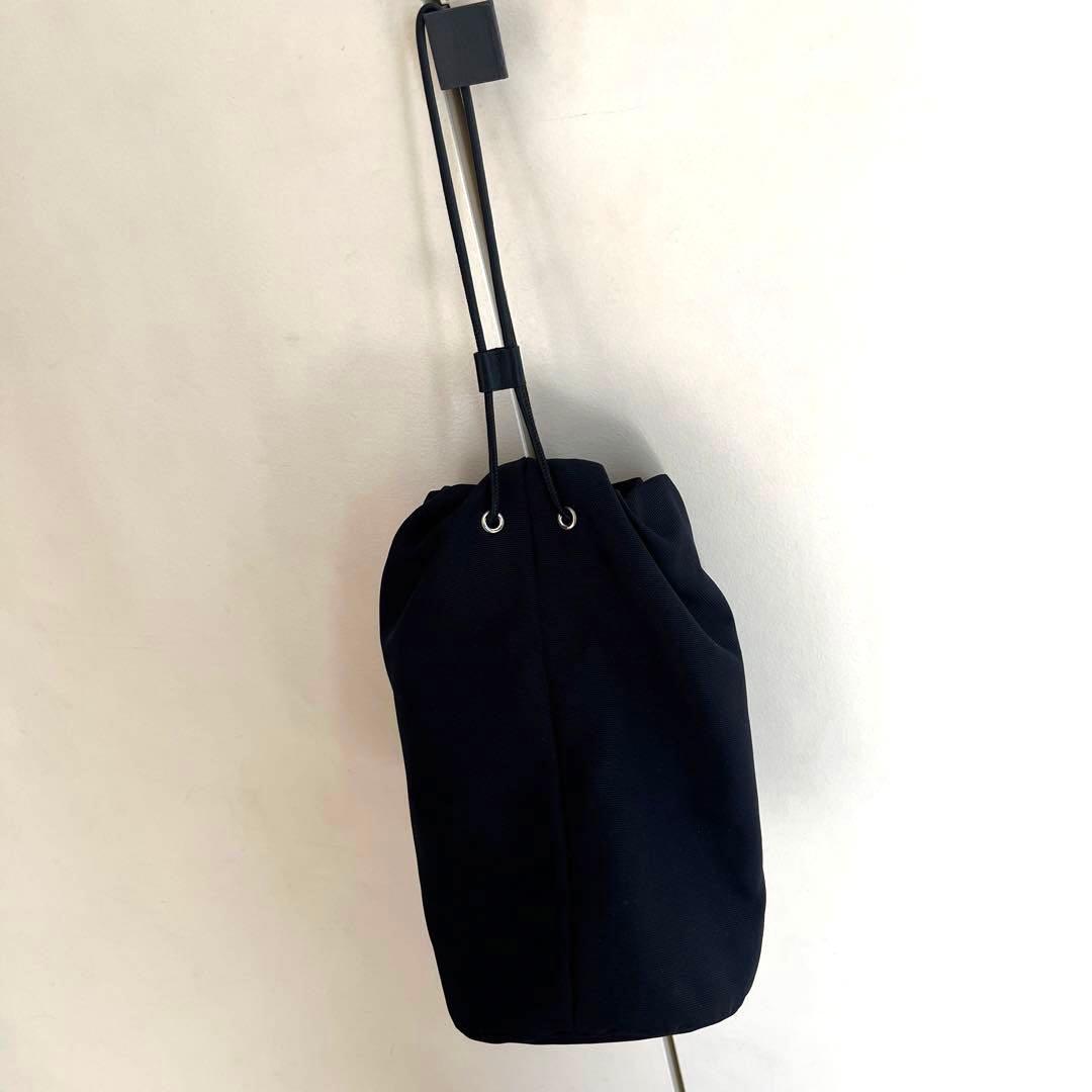 THE ROW ザロウ　ナイロン ドローストリングポーチ　黒