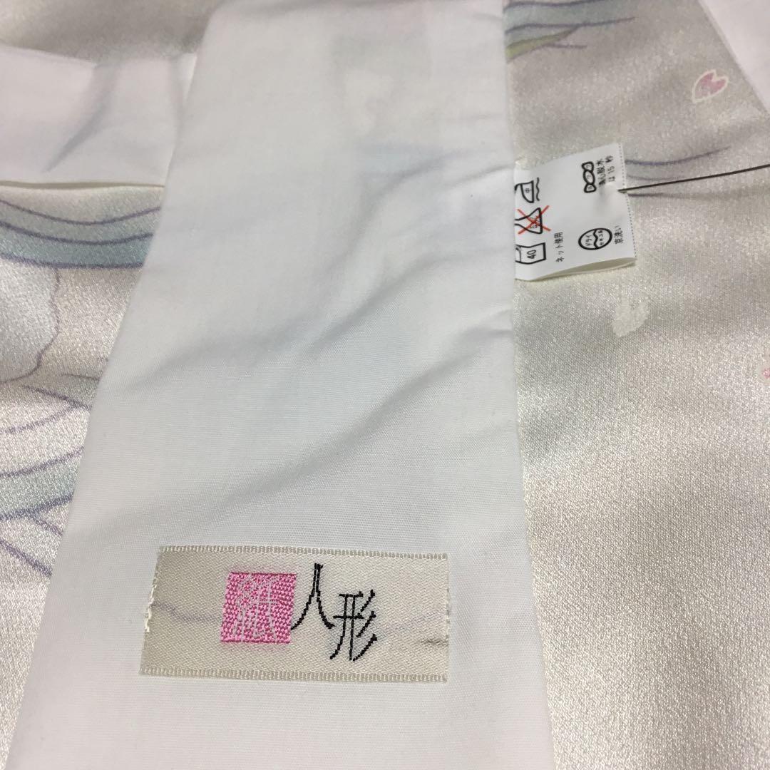 ✨未使用✨　紙人形　プレタ長襦袢　長襦袢　洗える　東レシルック　波に雪輪月兎模様