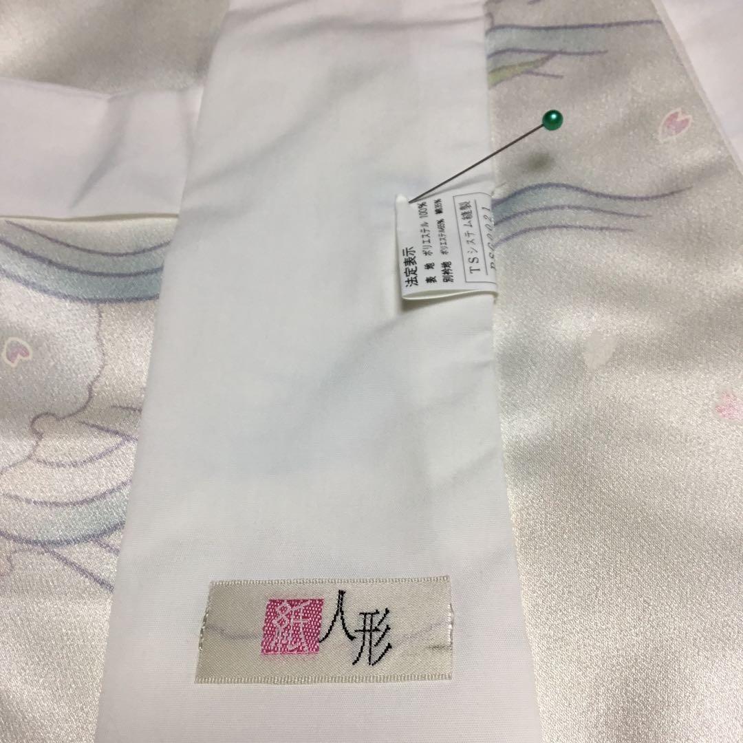 ✨未使用✨　紙人形　プレタ長襦袢　長襦袢　洗える　東レシルック　波に雪輪月兎模様