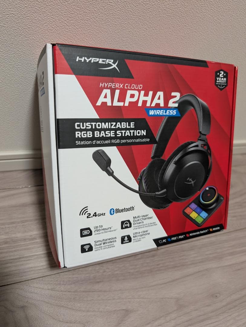 HyperX Cloud Alpha 2 ワイヤレスゲーミングヘッドセット