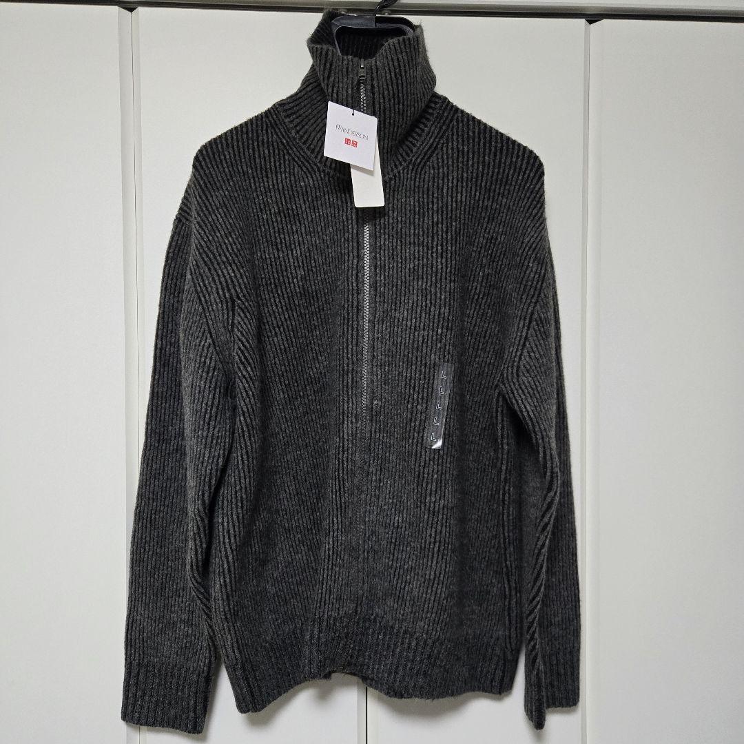 【新品】ユニクロ JWanderson スフレヤーンリブフルジップセーター L