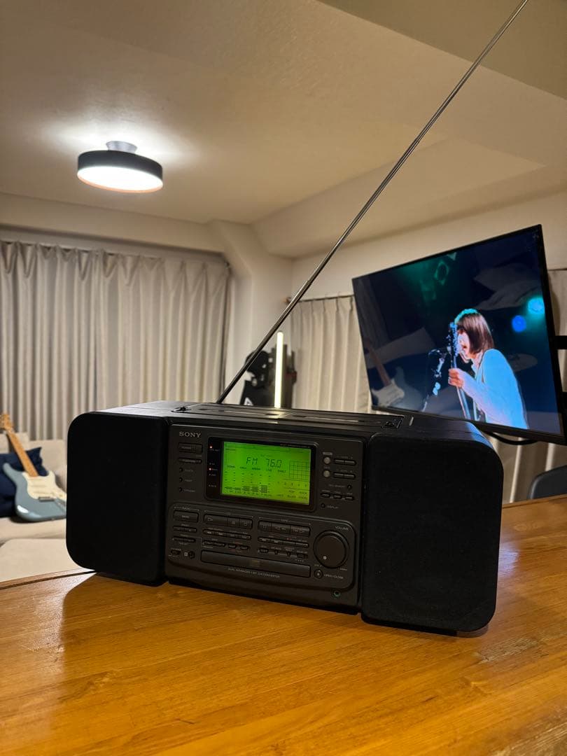 【希少】ソニー CD FM AM バブルラジカセ ZS-7 スペアナ SONY