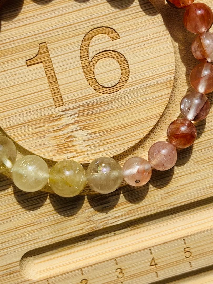 ユニドロブレスレット　C オレンジ系　内周16.5センチ