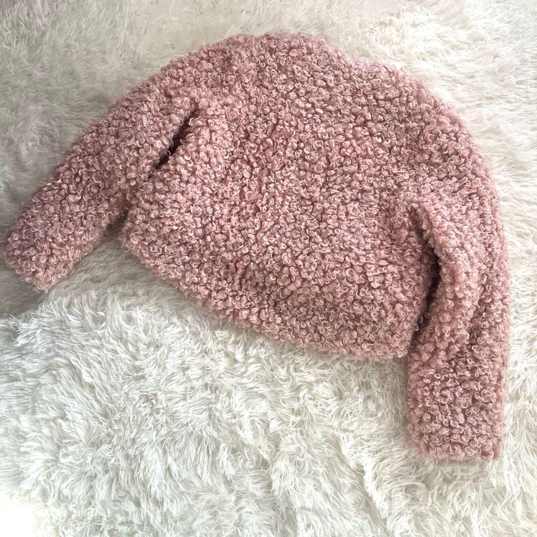 【eimy istoire】ファーコート F ピンク ショート丈 プードルファー