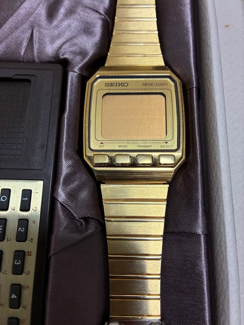 SEIKO UW02-0010 メモダイアリー ゴールド デジタル クオーツ