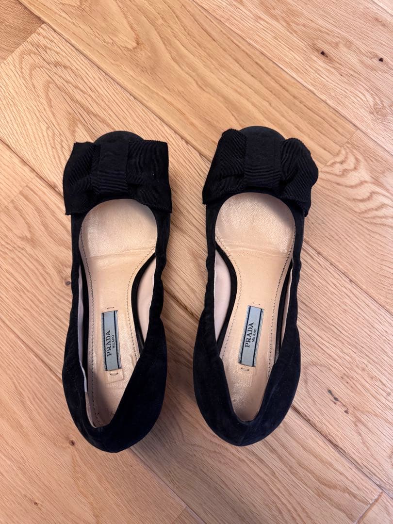 K*a様 Prada ブラック フラットシューズ 37