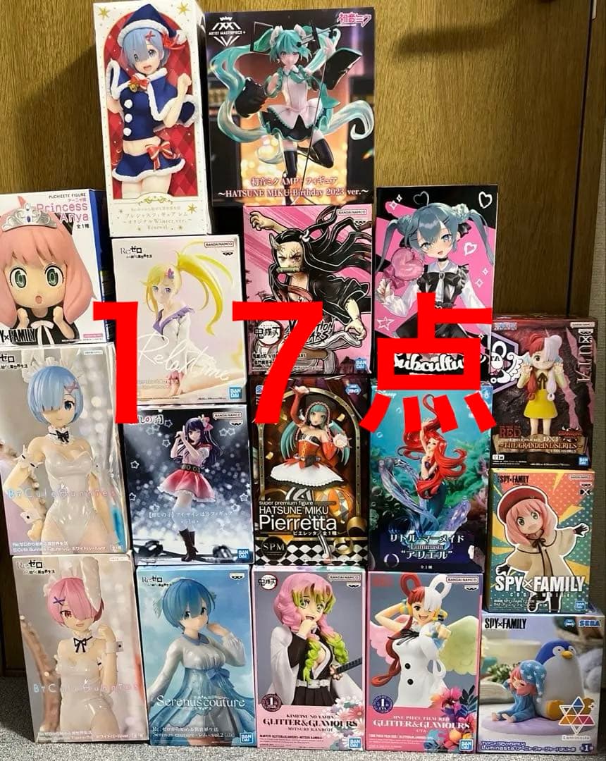 女の子フィギュア 鬼滅の刃 リゼロ 初音ミク 17体セット
