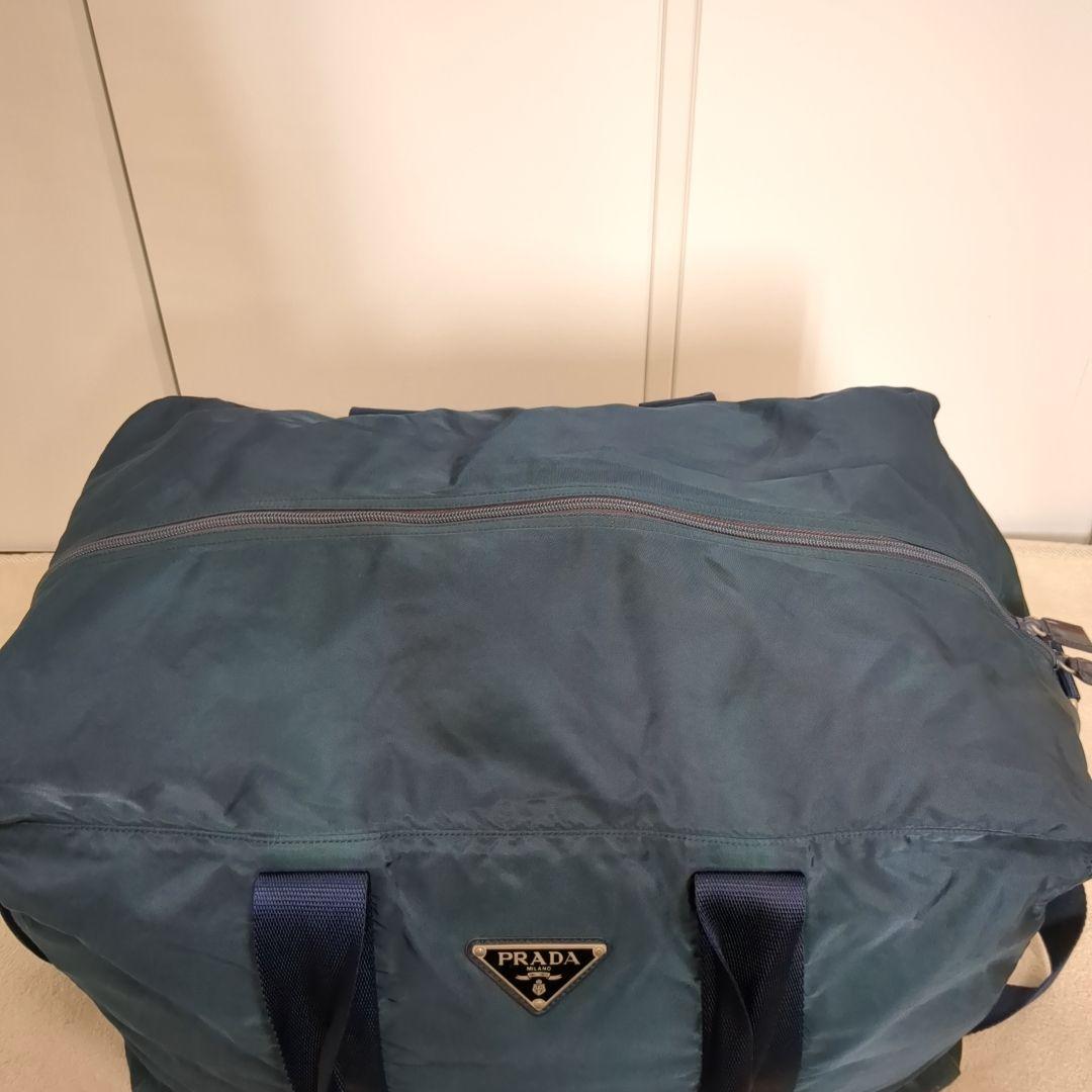 PRADA ボストンバッグ 2way ネイビー 三角ロゴ テスートナイロン