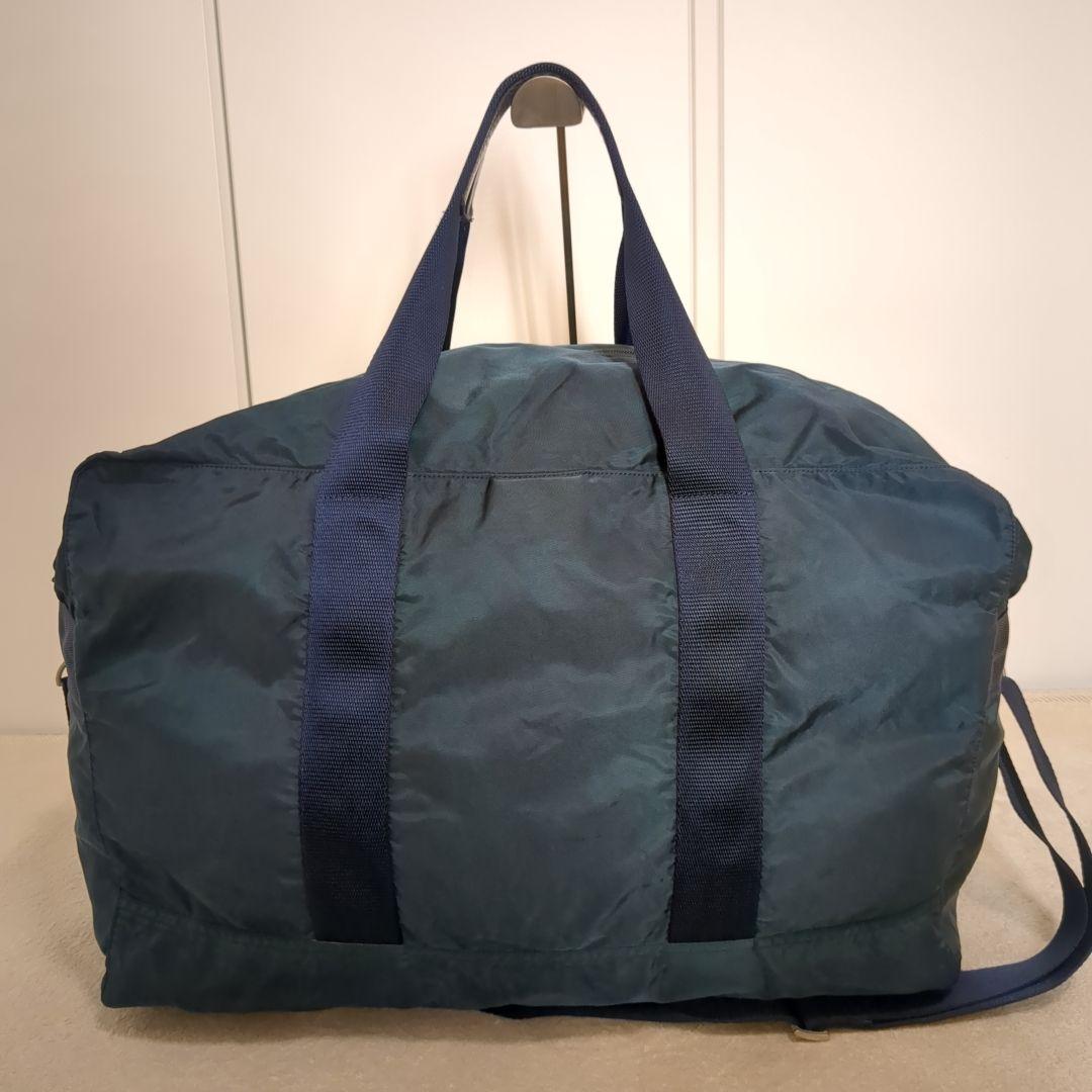PRADA ボストンバッグ 2way ネイビー 三角ロゴ テスートナイロン