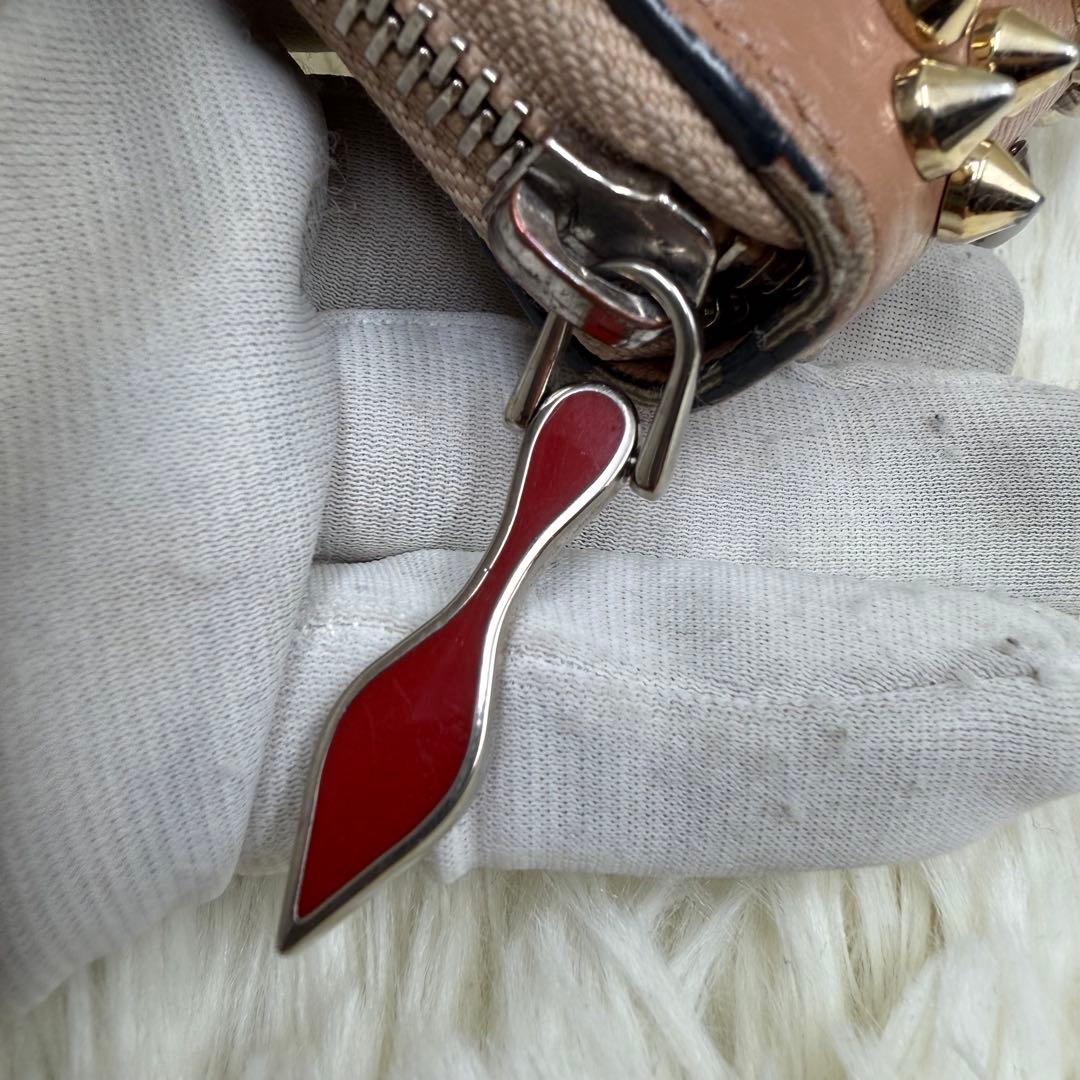 ✨美品✨ クリスチャンルブタン 長財布 パネトーネ レザー ピンクベージュ