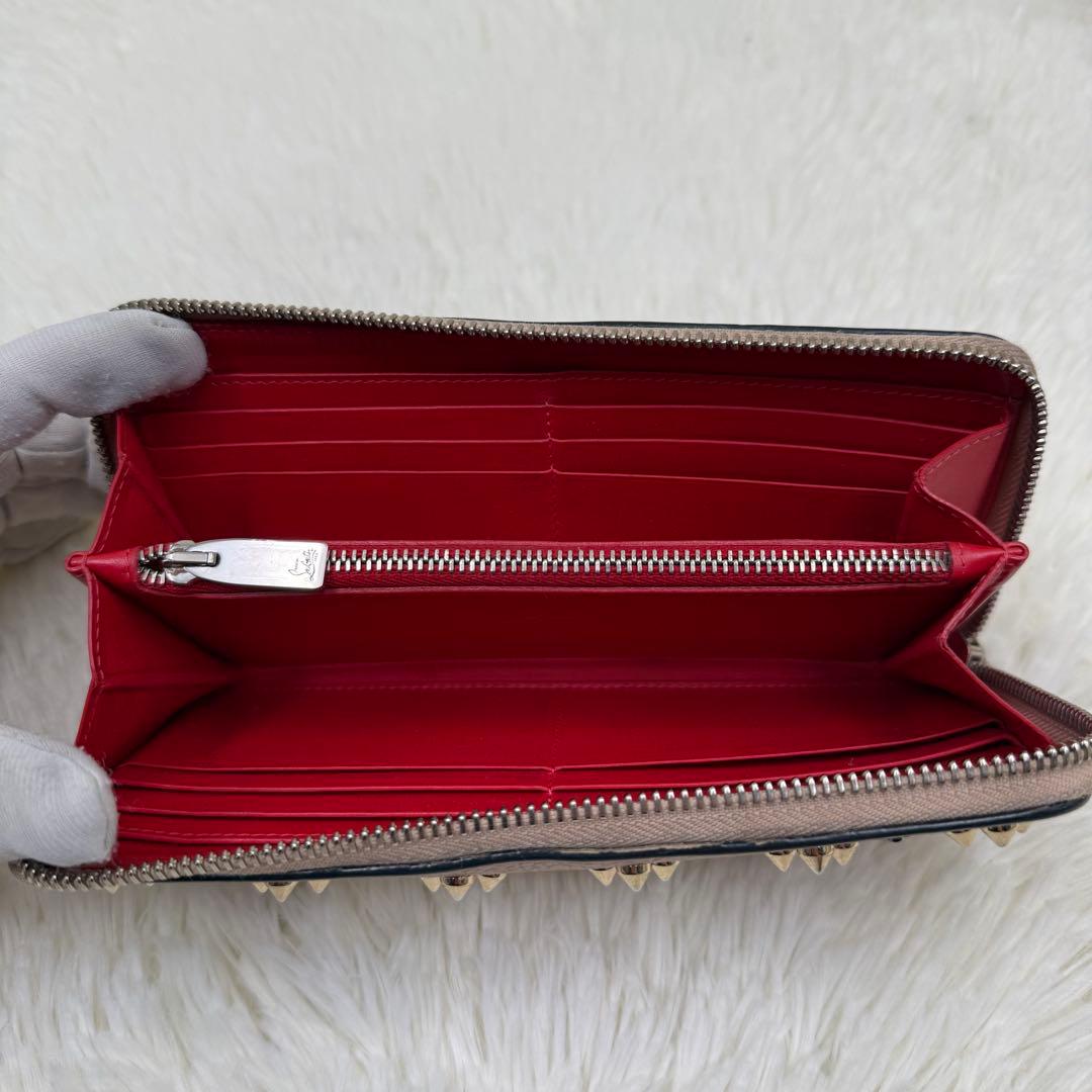 ✨美品✨ クリスチャンルブタン 長財布 パネトーネ レザー ピンクベージュ