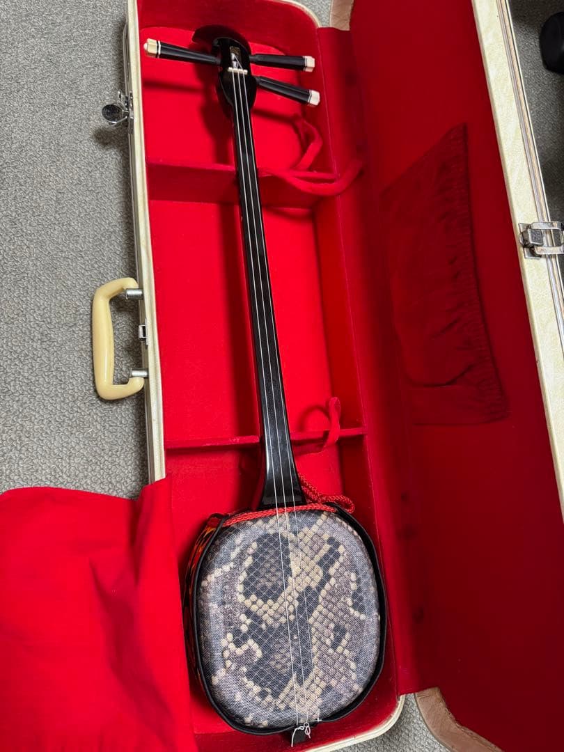 三線 人工皮 バチ 竹ウマ ハードケースセット