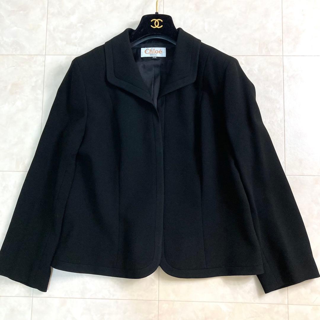 美品✨大きいサイズ15号 Chloe ブラックフォーマル ワンピース 高級礼服