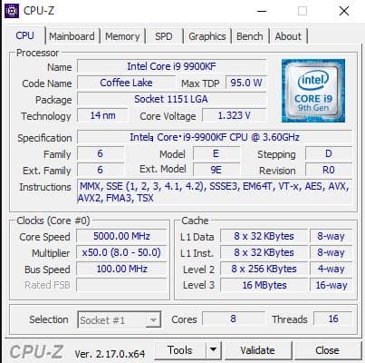 【セット】Core i9-9900KF ASUS Z390-F 動作確認