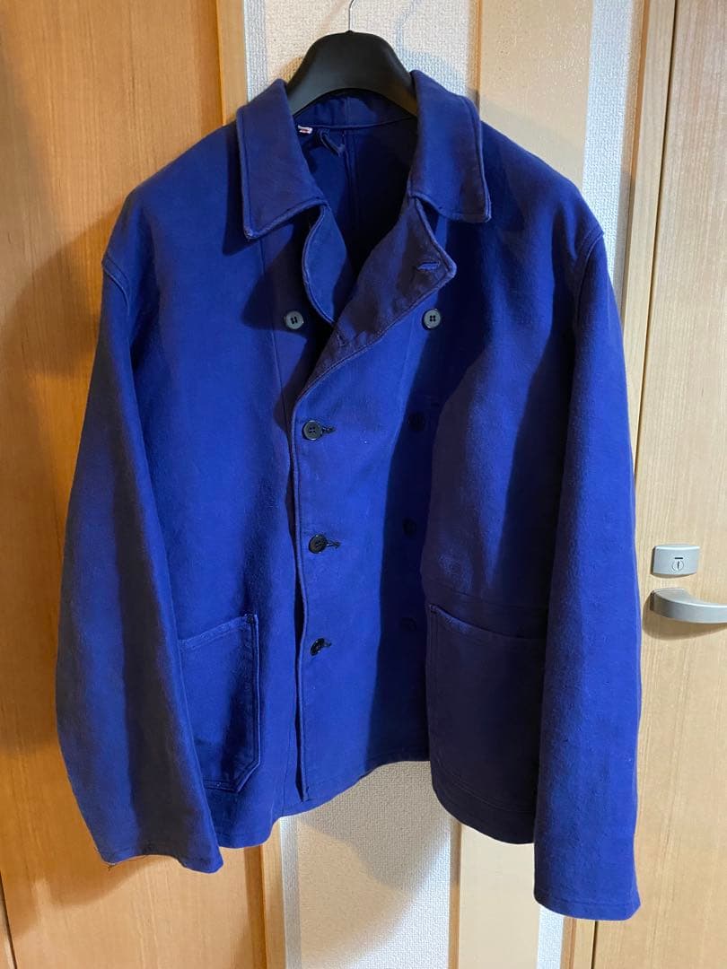 【希少】 50s モールスキン ジャケット ダブル ブレスト　フレンチ