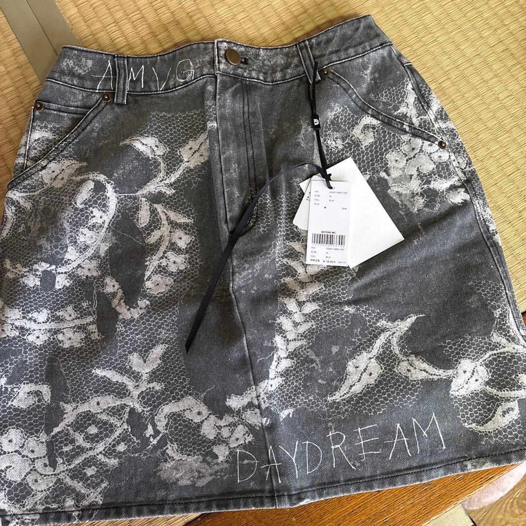 スカート MEDI TROMPE L'OEIL LACE PRINT MINI SKIRT