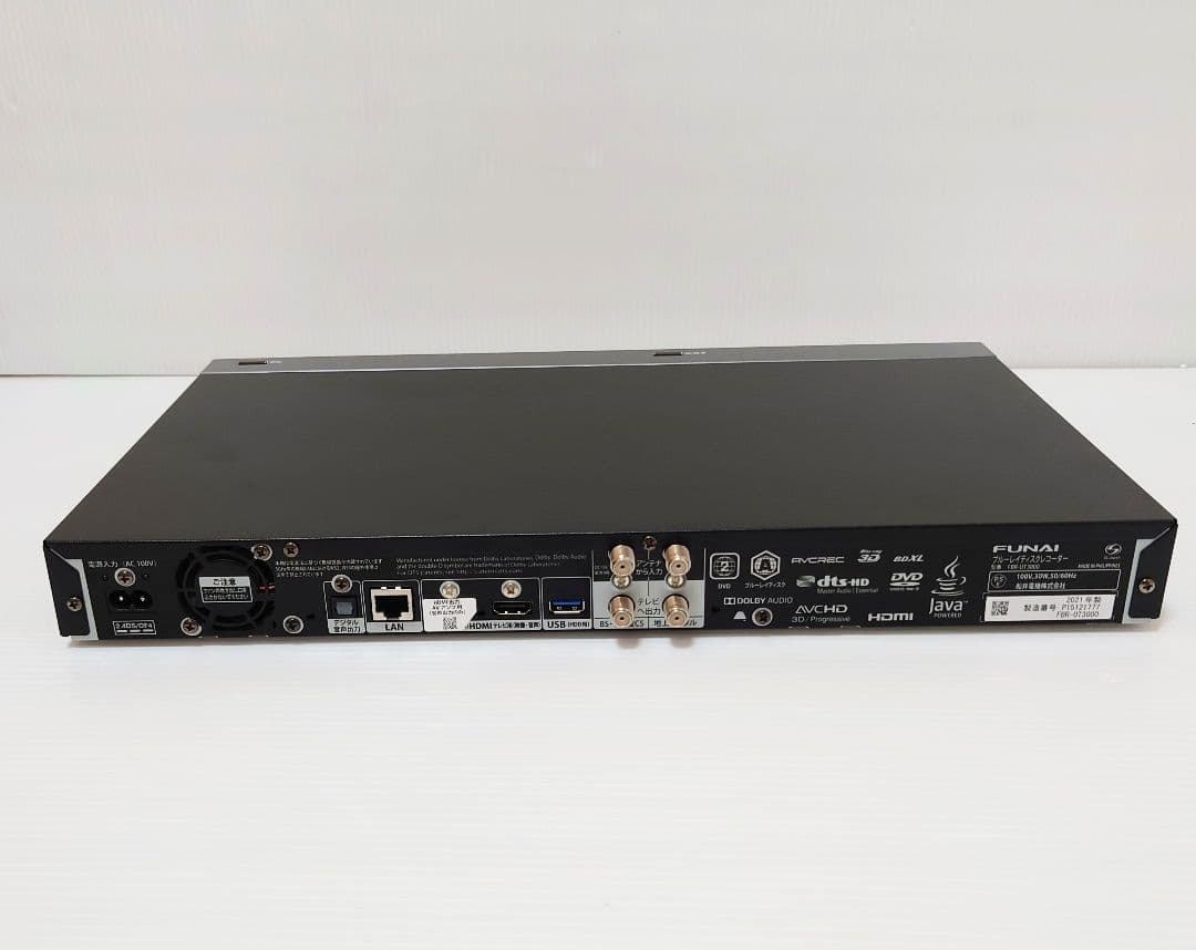FUNAI ブルーレイディスクレコーダー FBR-UT3000 2021年製