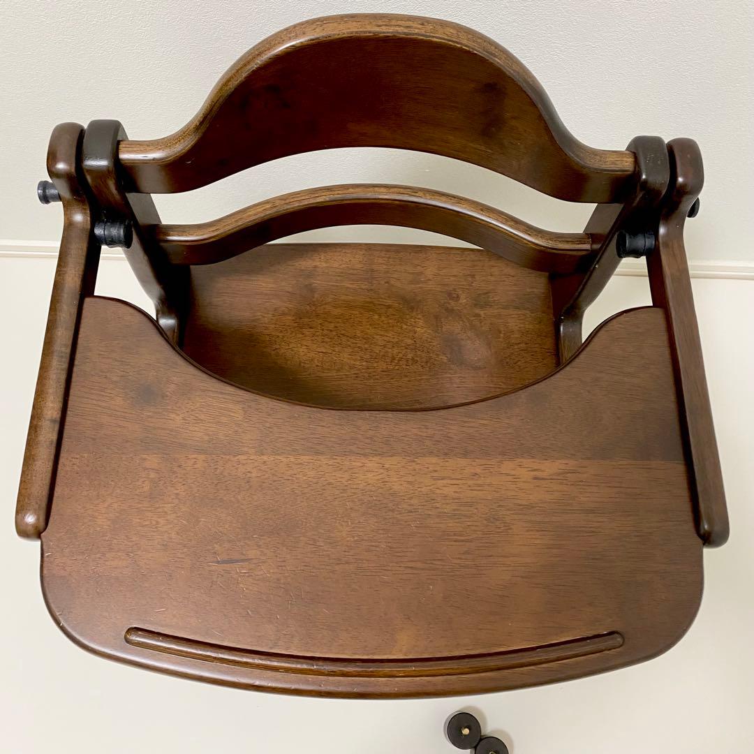 大和屋　すくすくローチェアⅡ テーブル・ガード付き　ベビーチェア　ダークブラウン