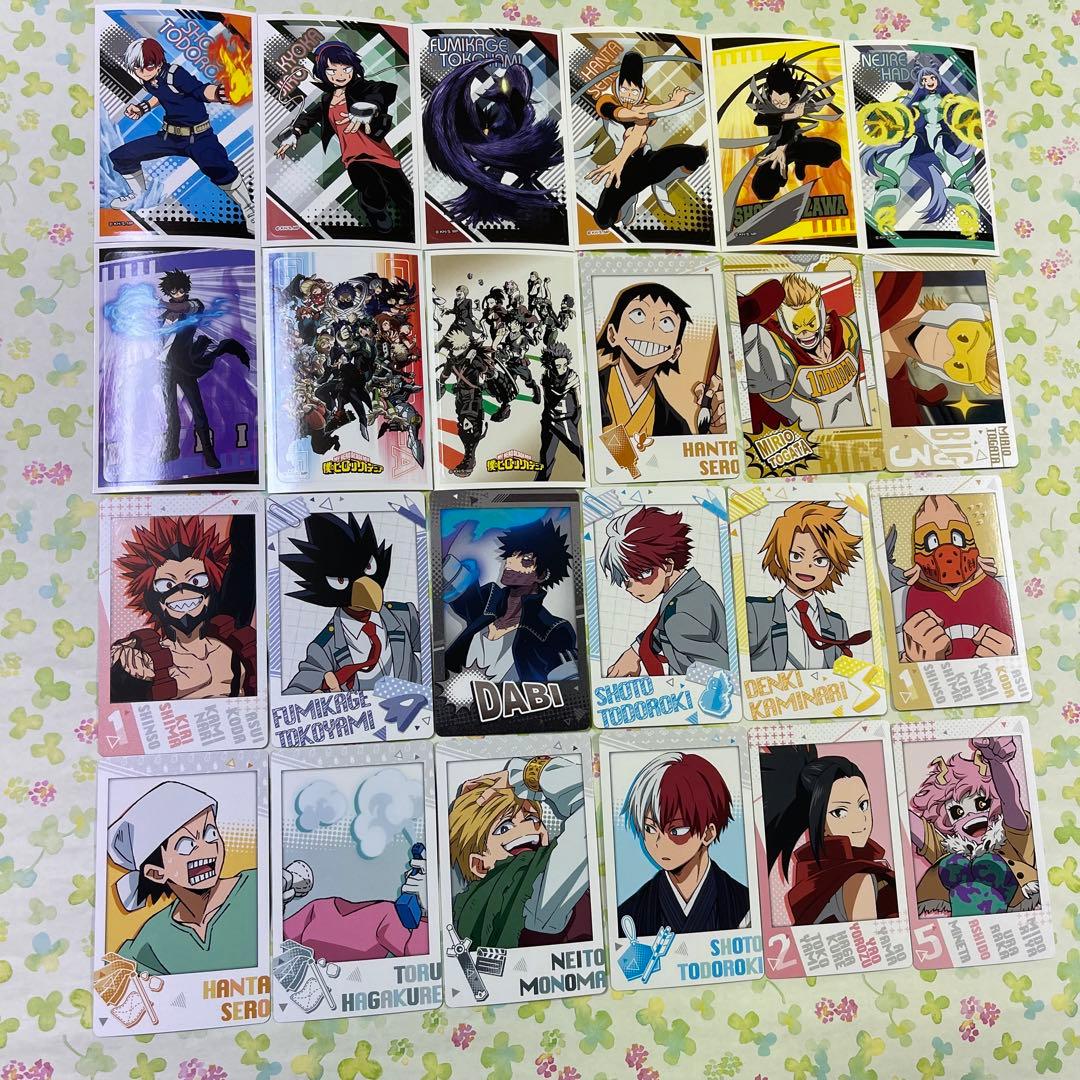 僕のヒーローアカデミア　カード　クリア　ネオン　ステッカー　シール　スナップ