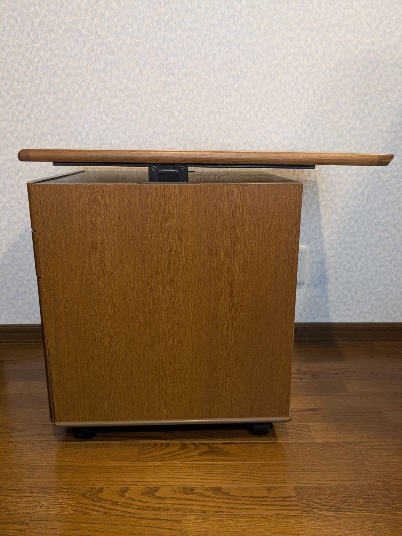 【単品購入OK】浜本工芸製　天板昇降式　３段引き出し付き袖机