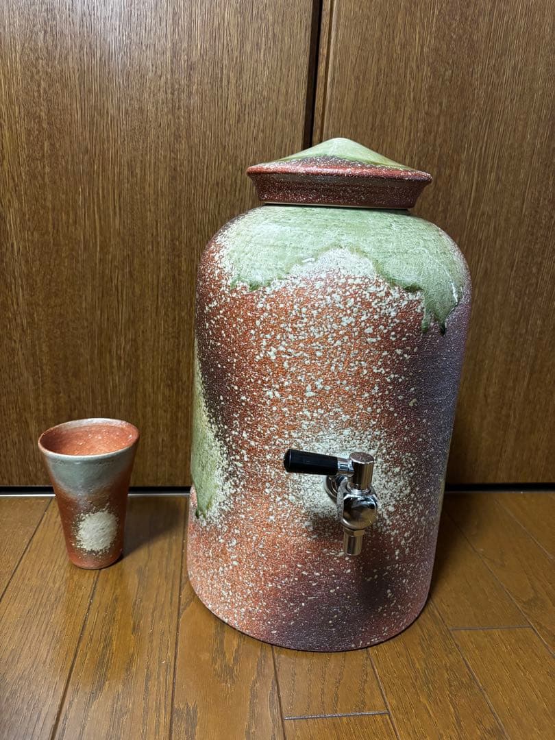 信楽焼　焼酎サーバー　雅　タンブラー付