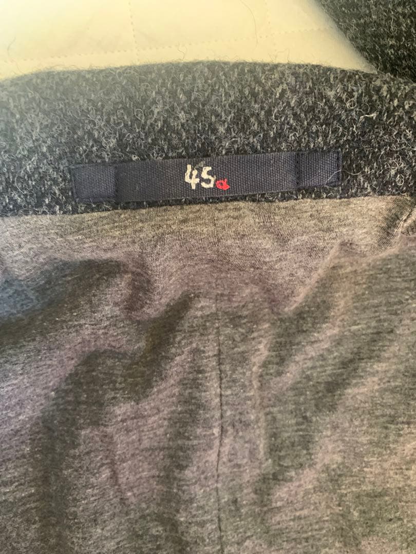 値下げ中　断捨離45r ウールツイードジャケット　ヘリンボーン