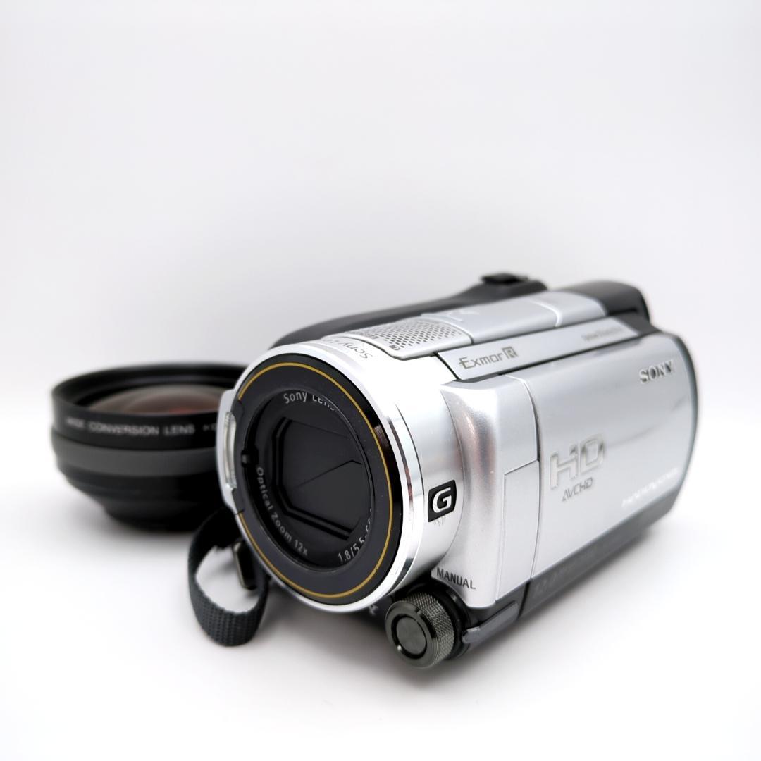 SONY HDR-XR500 ビデオカメラ ワイドコンバージョンレンズ付