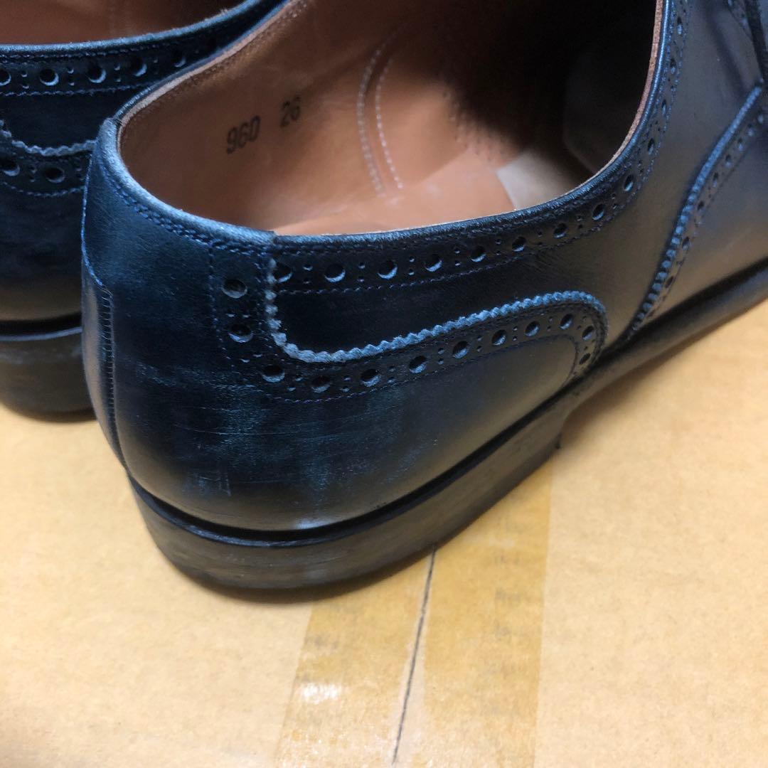 スコッチグレイン インペリアルⅢ ネイビー　レザーシューズ