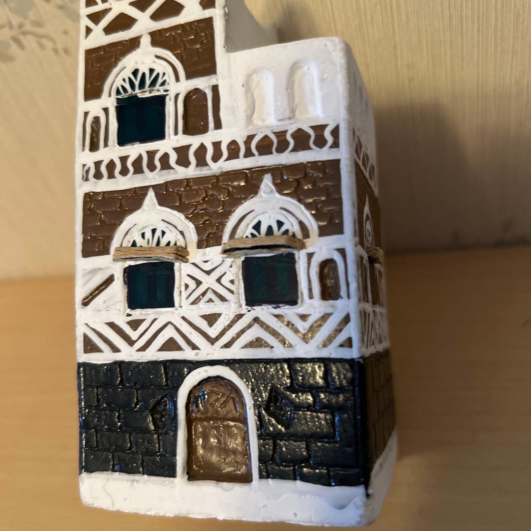 イエメン建物　インテリアオブジェ4点セット