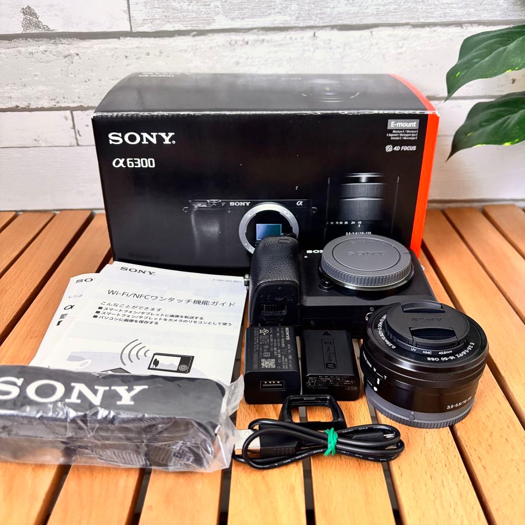 極美品 SONY ソニー α6300 ミラーレス一眼カメラ ズームレンズ付き