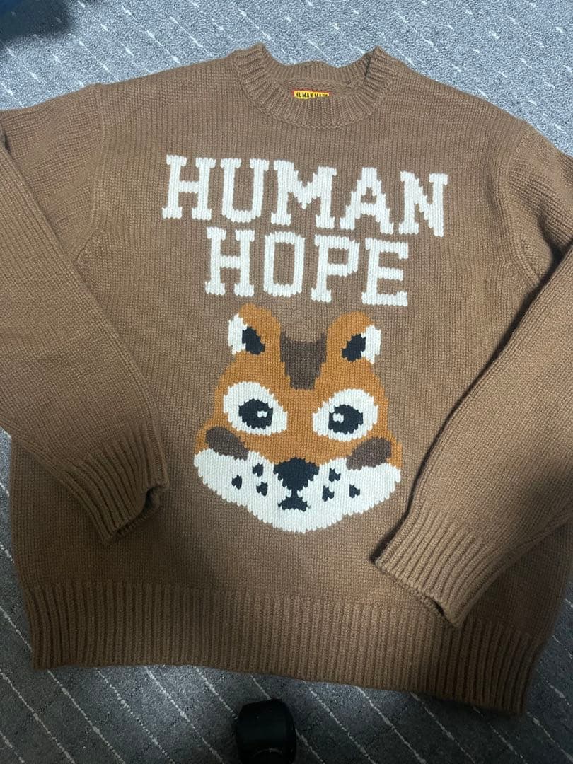 トップス HUMAN HOPE LOW GAUGE KNIT