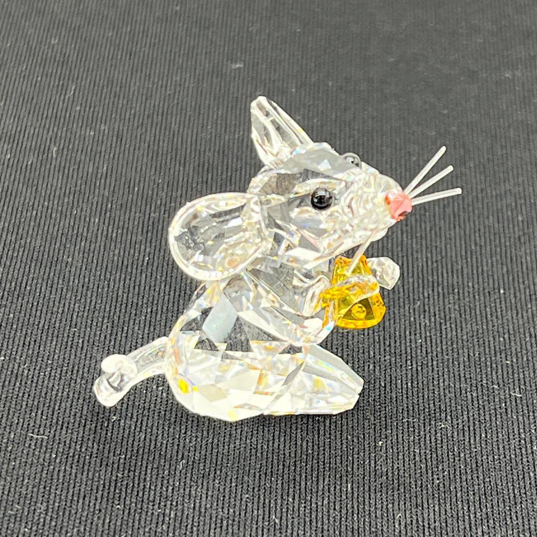 SWAROVSKI スワロフスキー クリスタル　ネズミ チーズ付き 専用箱付き