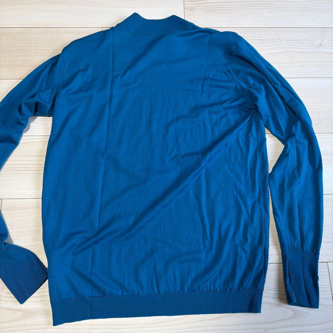 H*T様 美品　ブルー　L ジョンスメドレー　モックネックニット　30G L