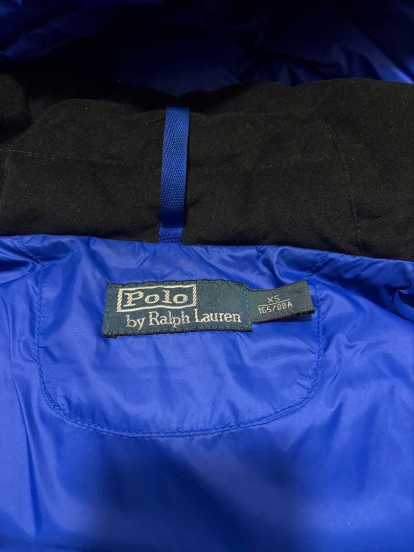 ポロ ラルフローレン ダウンベスト ブルー ビックポニー