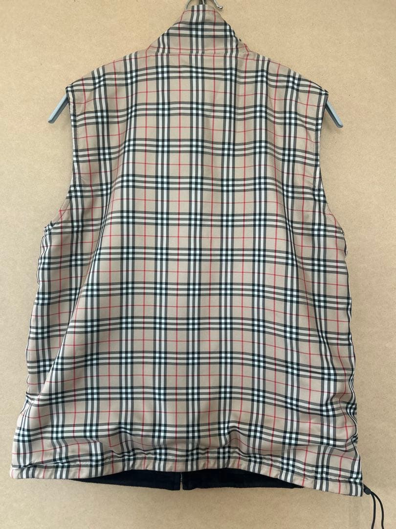 Burberry バーバリー　リバーシブル　ノバチェック柄　ベスト　ジップ　L