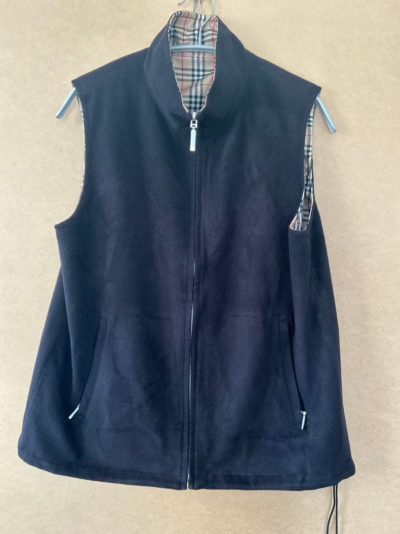 Burberry バーバリー　リバーシブル　ノバチェック柄　ベスト　ジップ　L