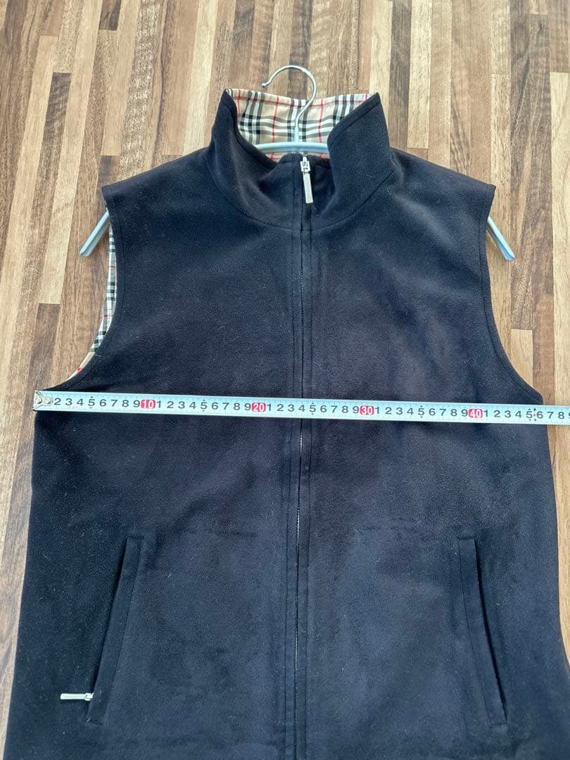 Burberry バーバリー　リバーシブル　ノバチェック柄　ベスト　ジップ　L