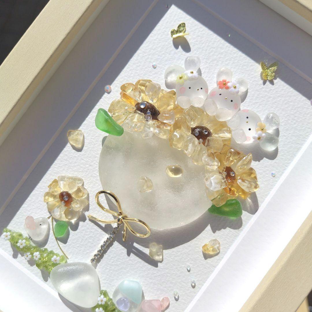 シーグラスアート『 向日葵カクテル•*¨*•.¸♬︎』他4点