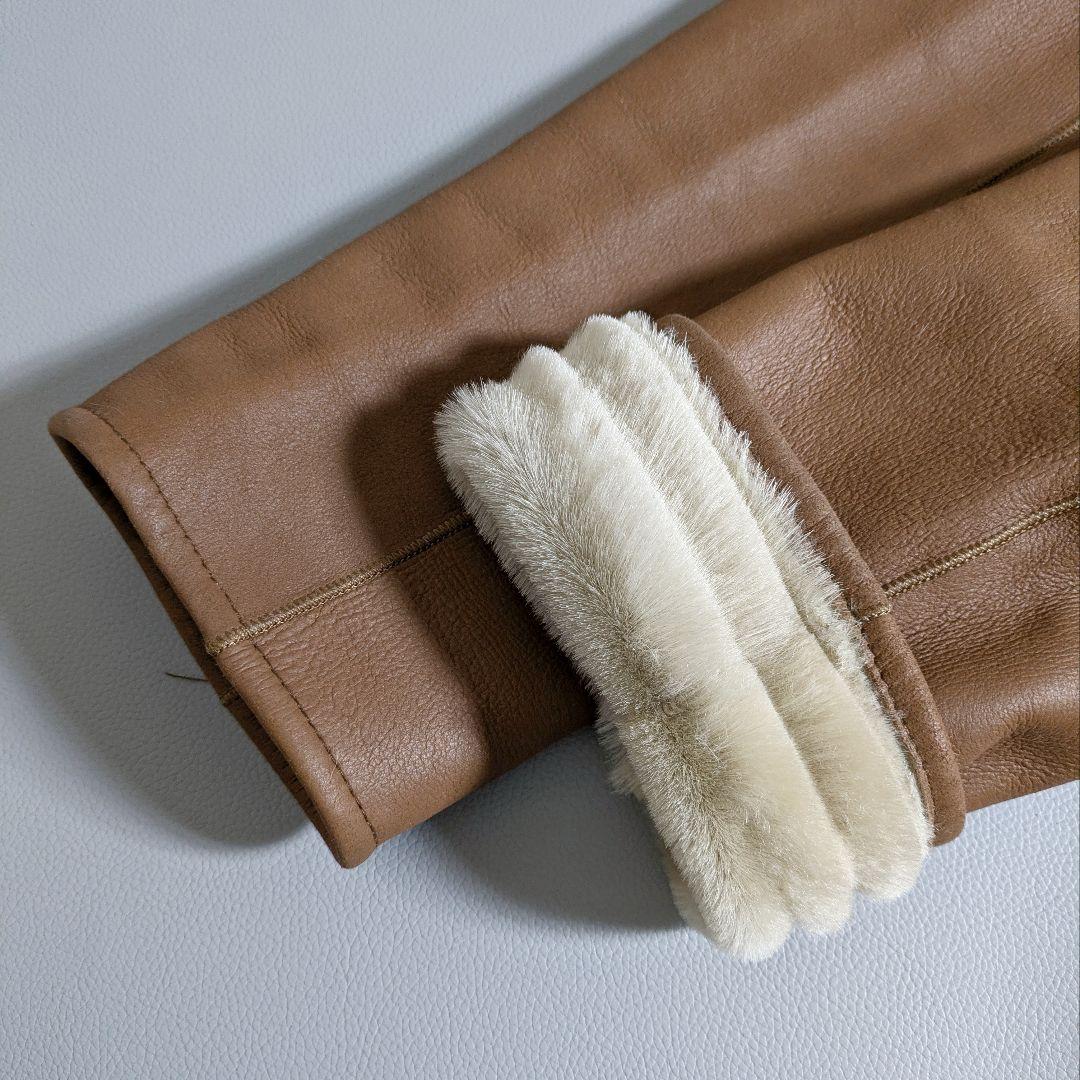 バルマン／高級ラムスキン ムートンコート リバーシブル シルバーフォックス 羊革