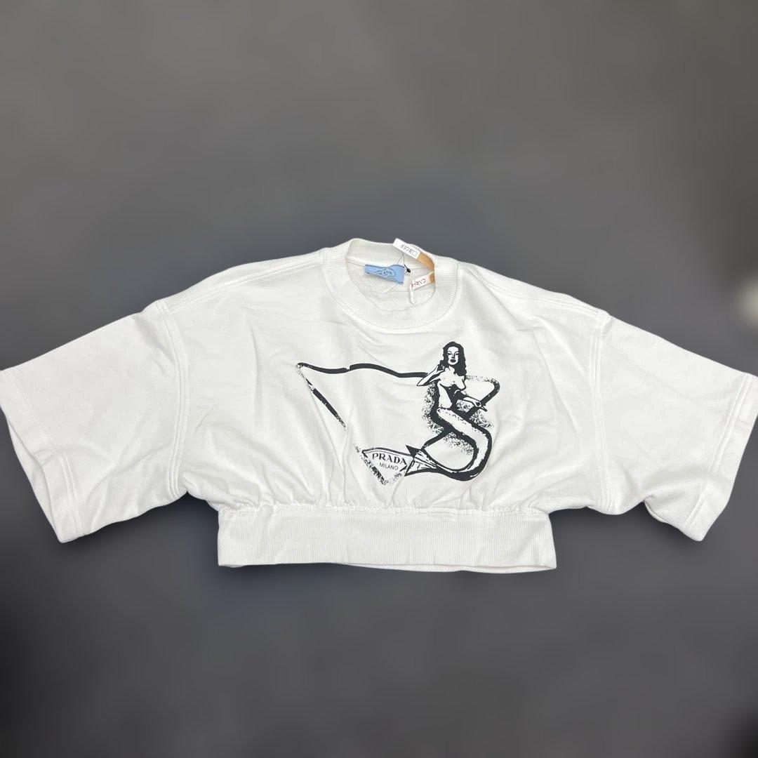 PRADA 半袖Tシャツ ホワイト XS クリーニング済