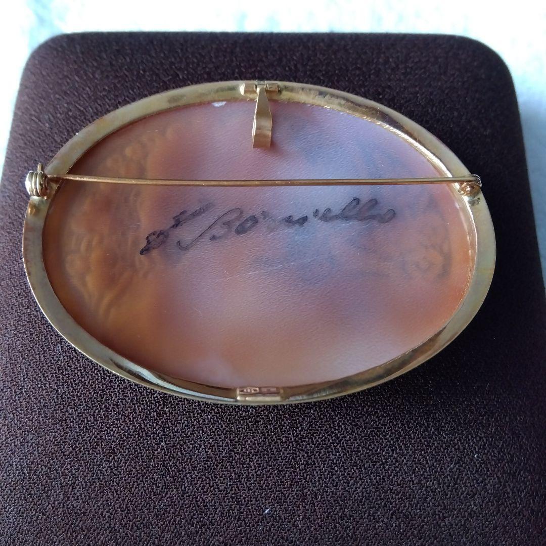 カメオ18k作家ブロ−チ